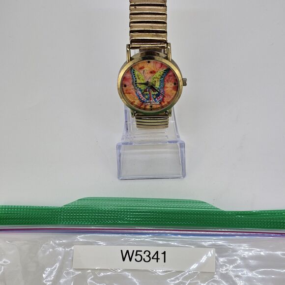 Leoma Lovegrove Women's Watch 34MM Butterfly Dial Gold Bracelet 6" New Battery - Picture 12 of 12